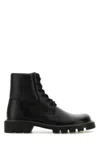 Loewe Sierra Suede Combat Boots In Black