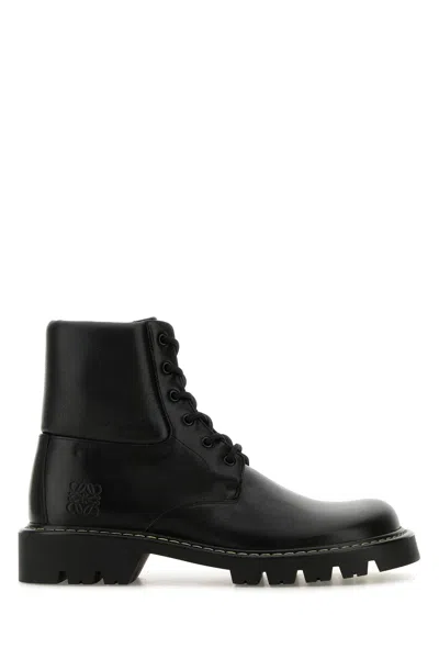 LOEWE STIVALETTI SIERRA IN PELLE NERA UOMO