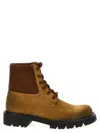 Loewe Sierra Military Ankle Boots In Suede In Brown