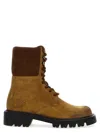 Loewe Sierra Suede Combat Boots In Brown