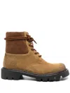 Loewe Sierra Military Ankle Boots In Suede In Brown