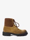 Loewe Sierra Military Ankle Boots In Suede In Brown