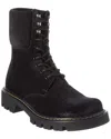 Loewe Sierra Suede Combat Boot In Black