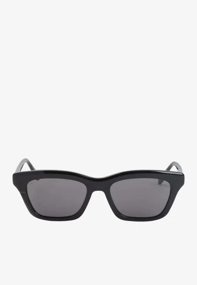 Loewe Sigma Slim Rectangular Sunglasses In Black