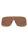 Loewe Signature 141mm Oversize Shield Sunglasses In Brown