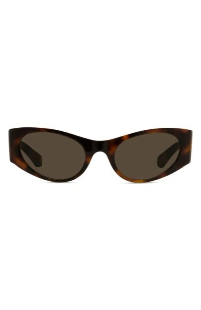 Loewe Signature 53mm Cat Eye Sunglasses In Brown
