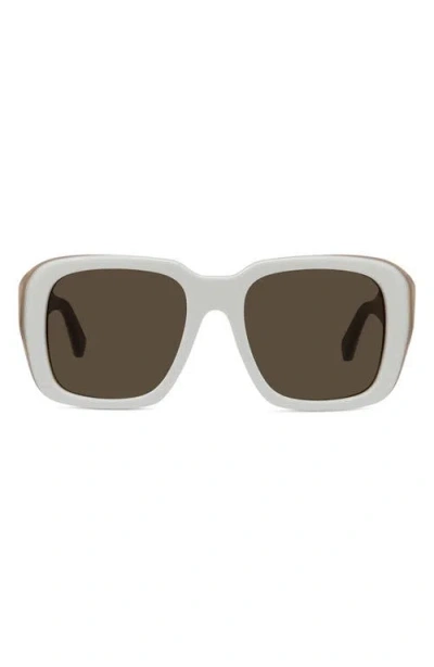 Loewe Signature 53mm Square Sunglasses In Brown