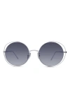 Loewe Signature 54mm Gradient Round Sunglasses In Blue