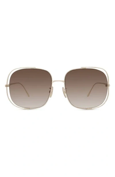 Loewe Signature 57mm Gradient Rectangular Sunglasses In Multi