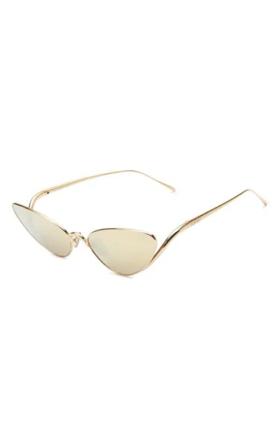 Loewe Signature 58mm Cat Eye Sunglasses In White