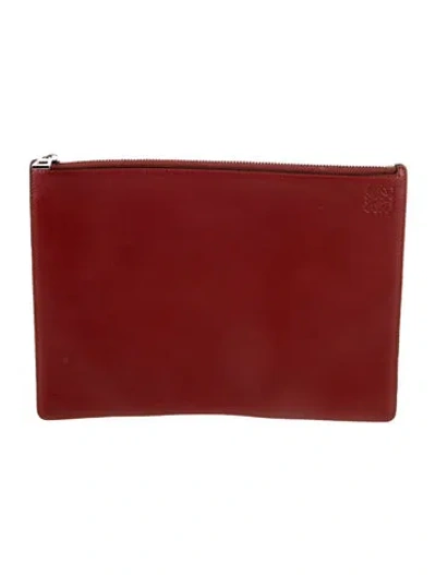 Pre-owned Loewe Signature Anagram In Burgundy