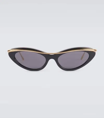 Loewe Signature Cat-eye Sunglasses In Black