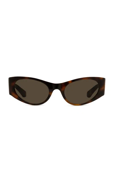 Loewe Signature Cat-eye Acetate Sunglasses In Brown