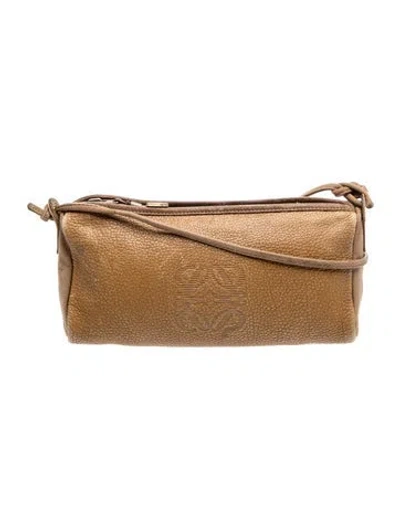 Pre-owned Loewe Signature Clutch Vintage In Neutral