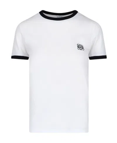 Loewe Signature Embroidered Anagram T-shirt In White
