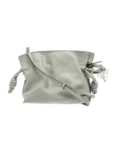 Pre-owned Loewe Signature Flamenco Knot In Green