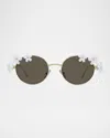Loewe Signature Floral Metal Sunglasses