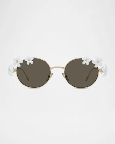 LOEWE SIGNATURE FLORAL METAL SUNGLASSES