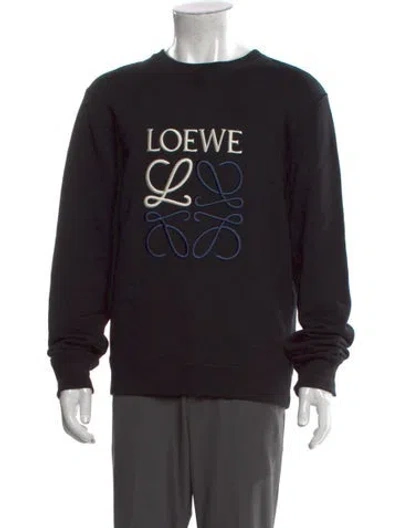 Pre-owned Loewe Signature Logo Anagram Sweatshirt In Black