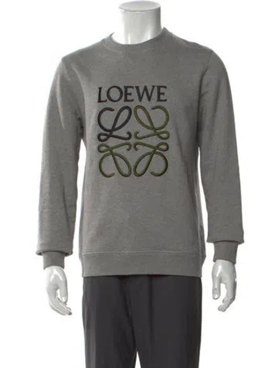 Pre-owned Loewe Signature Logo Anagram Sweatshirt In Grey