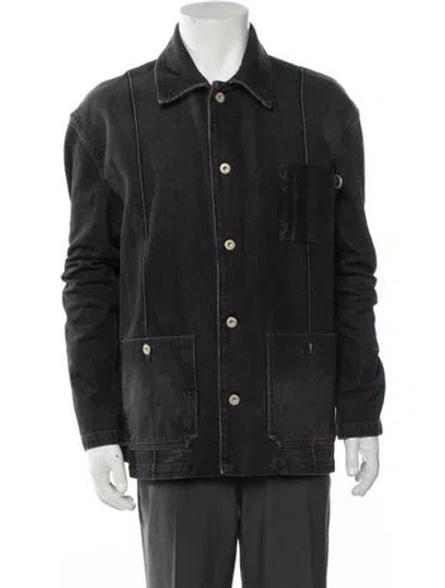 Pre-owned Loewe Signature Logo Coat In Black