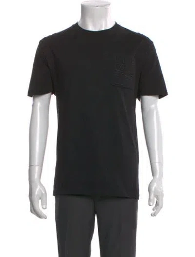 Pre-owned Loewe Signature Logo Crew Neck T-shirt In Black