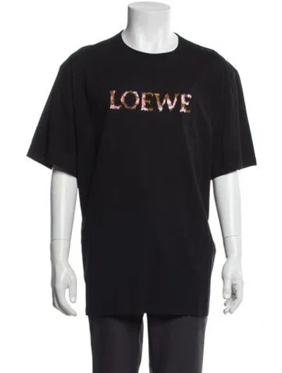 Pre-owned Loewe Signature Logo Graphic Print T-shirt In Black