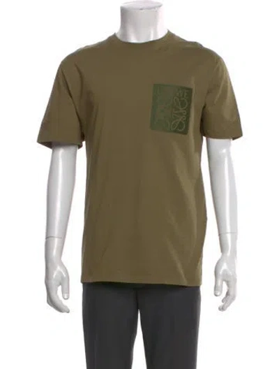 Pre-owned Loewe Signature Logo Graphic Print T-shirt In Green