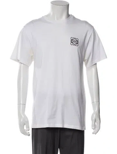Pre-owned Loewe Signature Logo Graphic Print T-shirt In White