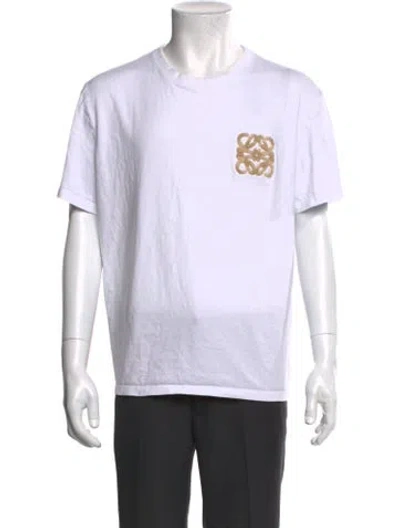 Pre-owned Loewe Signature Logo Graphic Print T-shirt In White