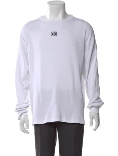 Pre-owned Loewe Signature Logo Graphic Print T-shirt In White