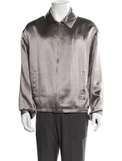Pre-owned Loewe Signature Logo Jacket In Gray