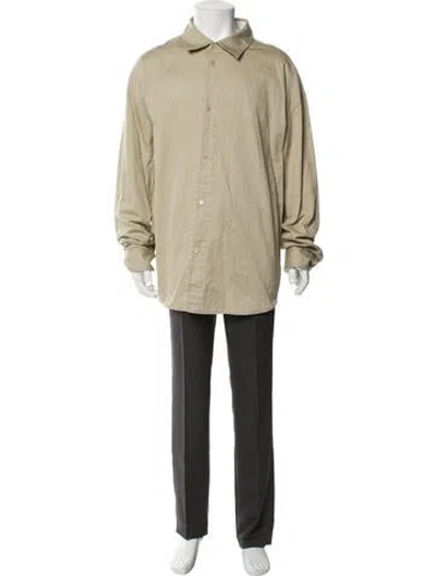 Pre-owned Loewe Signature Logo Long Sleeve Shirt In Brown