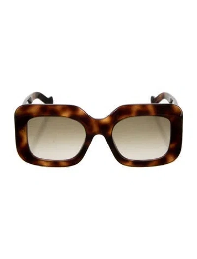 Pre-owned Loewe Signature Logo Oversize Sunglasses In Brown