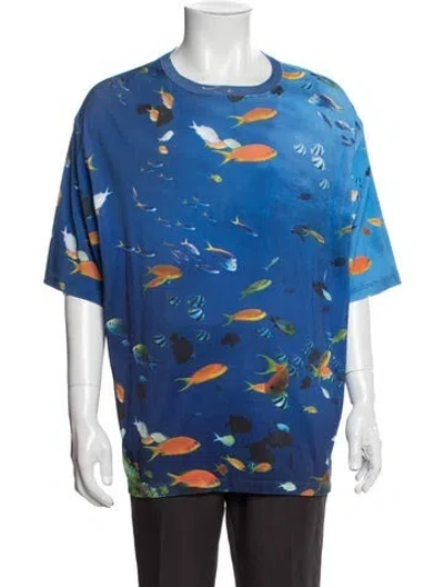 Pre-owned Loewe Signature Logo Printed T-shirt In Blue