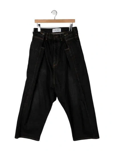 Pre-owned Loewe Signature Logo Relaxed Fit Jeans In Black