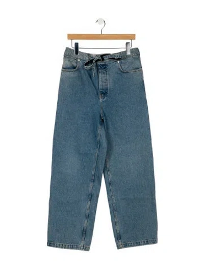 Pre-owned Loewe Signature Logo Relaxed Fit Jeans In Blue