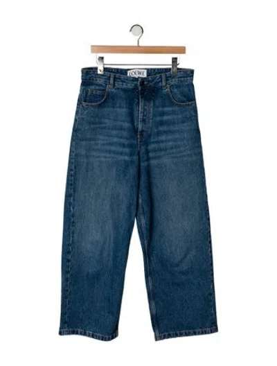 Pre-owned Loewe Signature Logo Relaxed Fit Jeans In Blue