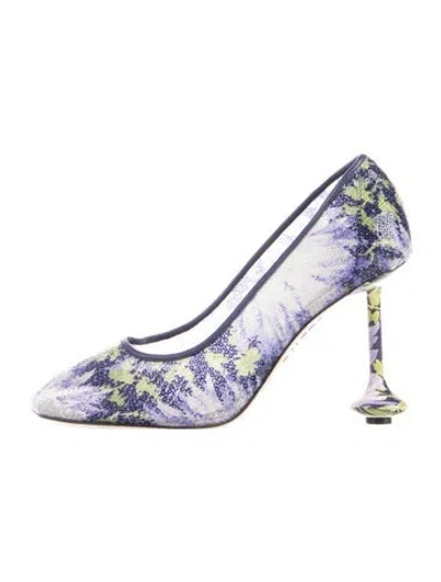 Pre-owned Loewe Signature Logo Sequins Pumps In Multi