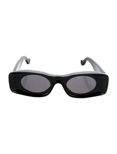 Pre-owned Loewe Signature Logo Square Sunglasses In Black
