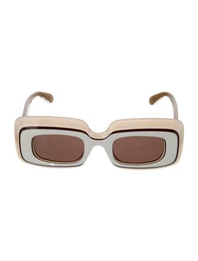 Pre-owned Loewe Signature Logo Square Sunglasses In Neutrals