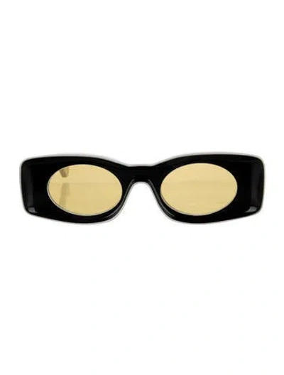 Pre-owned Loewe Signature Logo Square Sunglasses In White