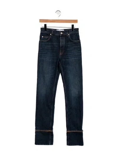 Pre-owned Loewe Signature Logo Straight-leg Jeans W/ Tags In Blue