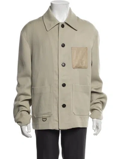 Pre-owned Loewe Signature Logo Wool Jacket In Neutrals
