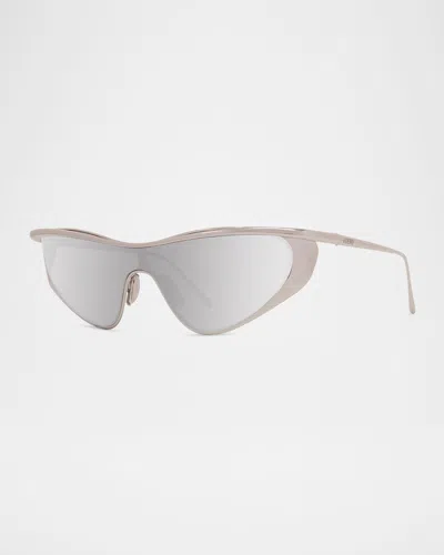 LOEWE SIGNATURE METAL & NYLON SHIELD SUNGLASSES