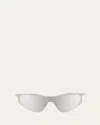 Loewe Lw40165u Signature 16c Argento Sunglasses In White