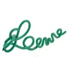 Loewe Signature Metal Bag Charm In Green