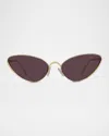 Loewe Lunettes De Soleil Shooting Star En Acier Inoxydable In Brown