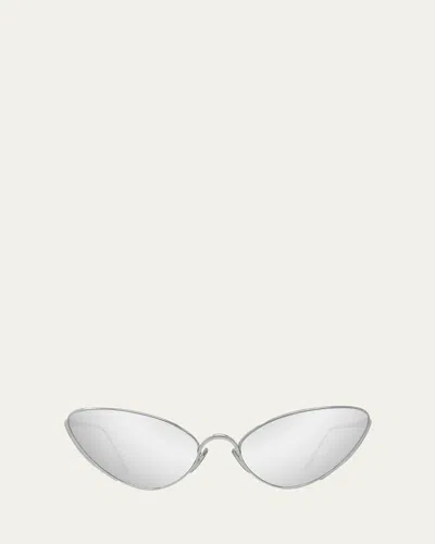 Loewe Signature Metal Cat-eye Sunglasses In Metallic