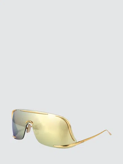Loewe Signature Metal Sunglasses In Burgundy